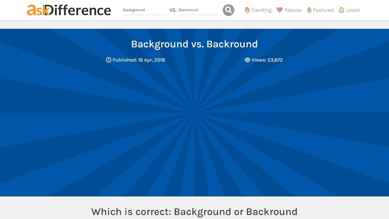 Background vs. Backround - What's the difference? | Ask Difference