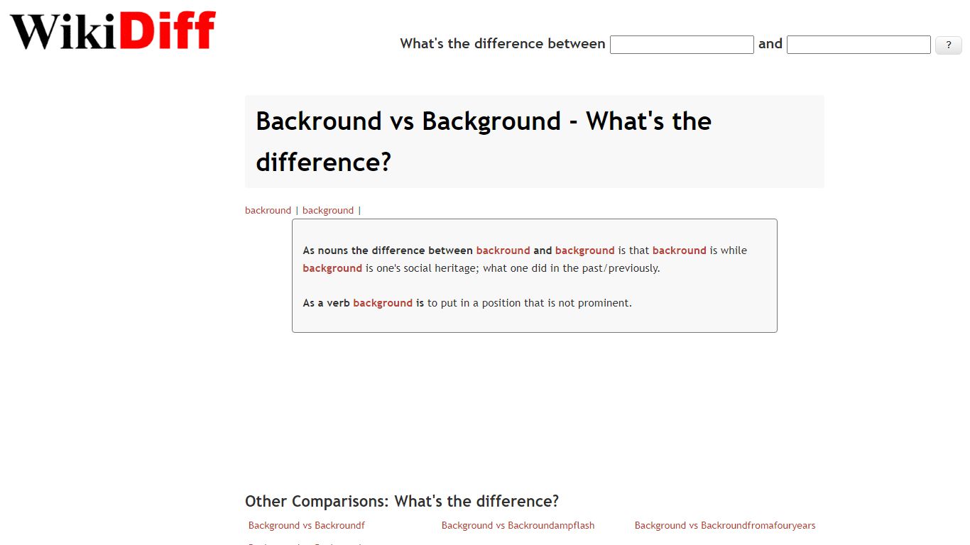 Backround vs Background - What's the difference? | WikiDiff