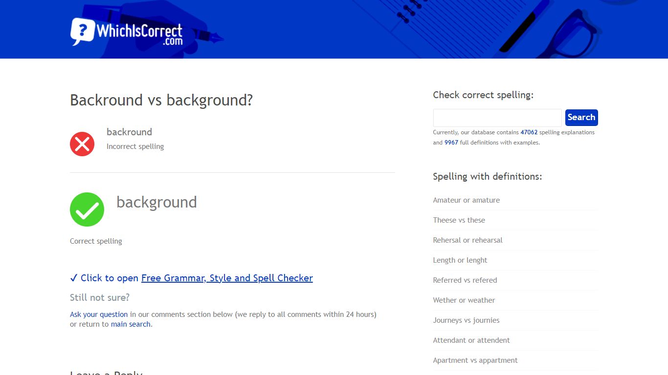 Backround vs background? - Spelling Which Is Correct How To Spell